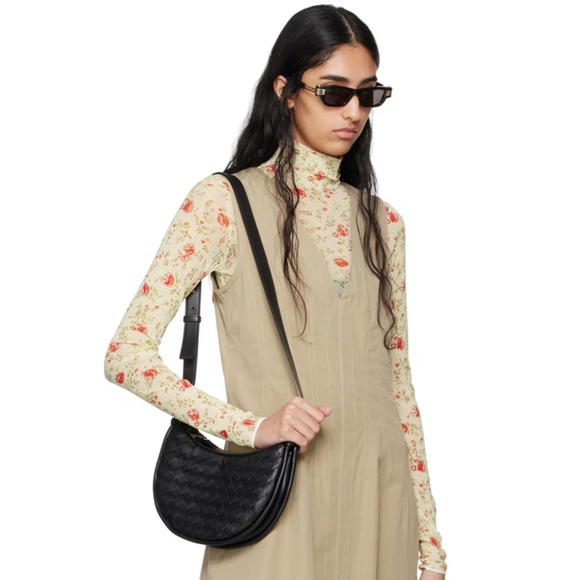 NWT Bottega Veneta Gemelli Messenger Shoulder Bag Black - Picture 6 of 13